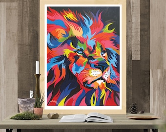 Lion Art Print - Animal Decor African Poster Art Print