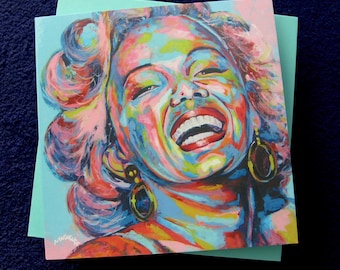 Blank Marilyn Monroe Greeting Card -  Christmas Birthday Card