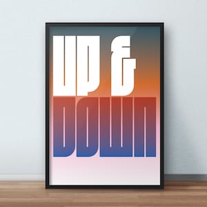Retro Graphic Art Print - Impresión de arte de póster vintage de los años 70