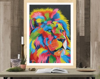 Lion Art Print - Animal Decor African Poster Art Print