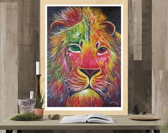Lion Art Print - Animal Decor African Poster Art Print
