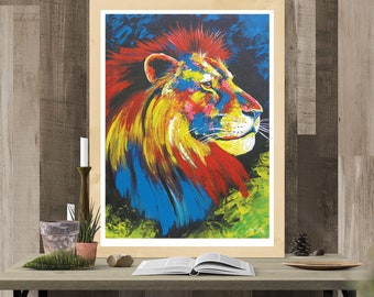 Lion Art Print - Animal Decor African Poster Art Print