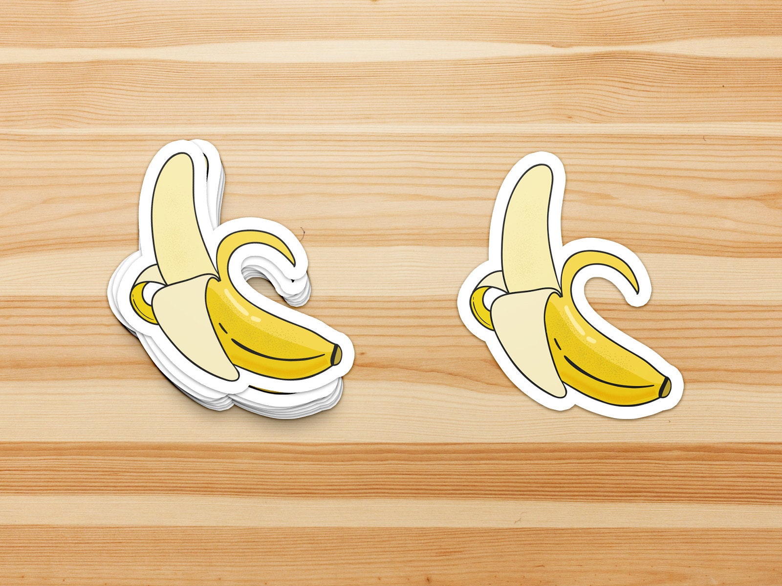 Banana Stickers 20 Banana Illustration Planner Diary Craft Sticker Sheet Etsy