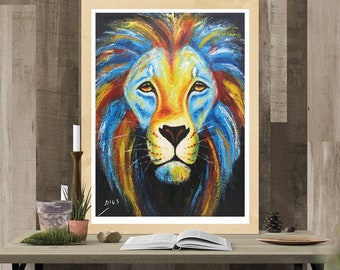 Lion Art Print - Animal Decor African Poster Art Print