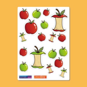 Appelstickers - 18 appelstickervellen illustratieplanner dagboek knutselen