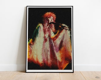 Stevie Nicks Art Print - Fleetwood Mac Music Poster Art Print