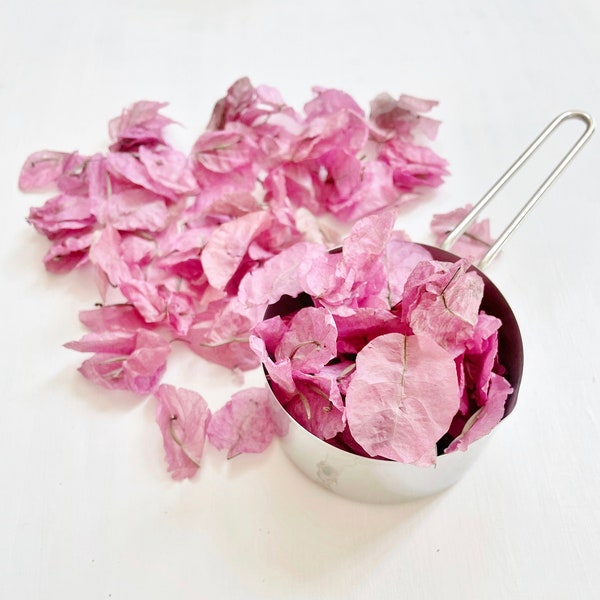 Dried bougainvillea - real pink bougainvillea flower petals - 1 cup - wedding confetti, crafts, resin, jewelry, candles (D/BOUG 1)