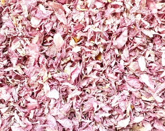 Dried cherry blossom petals - 1/4 cup light pink cherry blossoms petals - real flowers - crafts, resin, wedding, soap, cake decor (D/CHER 1)