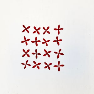 Pressed ixora flowers - 16 red real West Indian Jasmine flower heads - crafts, resin, jewelry, wedding, candle (F/IXOR 6)