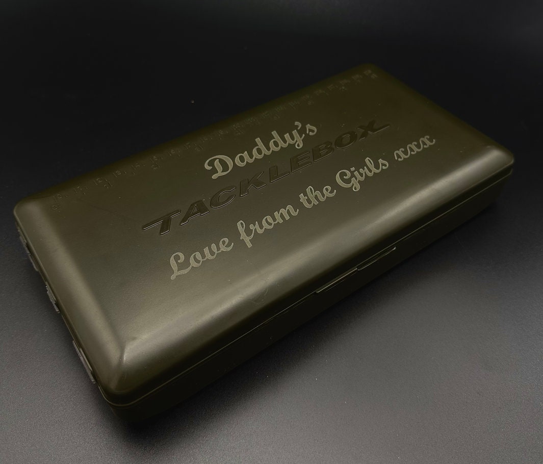 Custom Engraved Fishing Tackle Box fishing, Carp Fishing, Coarse