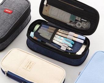 Canvas Large Capacity Pencil Case