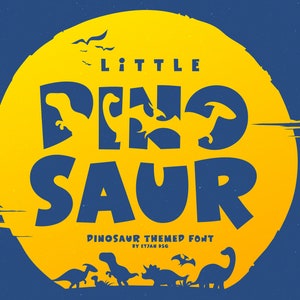 Lettertype Kleine dinosaurus: heerlijk brullend dino-lettertype voor knutselaars en kinderfeestjes