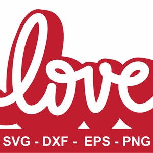 Fichiers SVG d&#39;amour pour Cricut, fichier de coupe d&#39;amour, SVG de la Saint-Valentin, Png d&#39;amour, Dxf d&#39;amour, Eps d&#39;amour, Svg d&#39;amour rétro, Svg d&#39;amour groovy, cadeaux amour