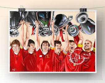 Liverpool FC European Captains Art Print
