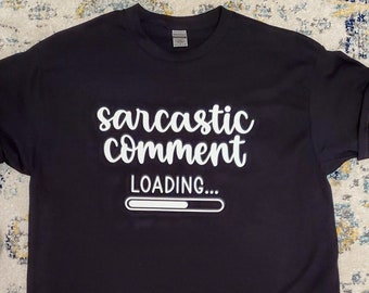 New Gildan Black Heavy Cotton Sarcastic T-Shirt