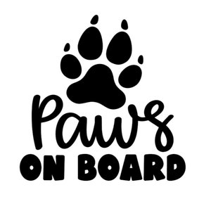 Paws On Board Paw Print Car Sticker Car Things Car Decal - Temu