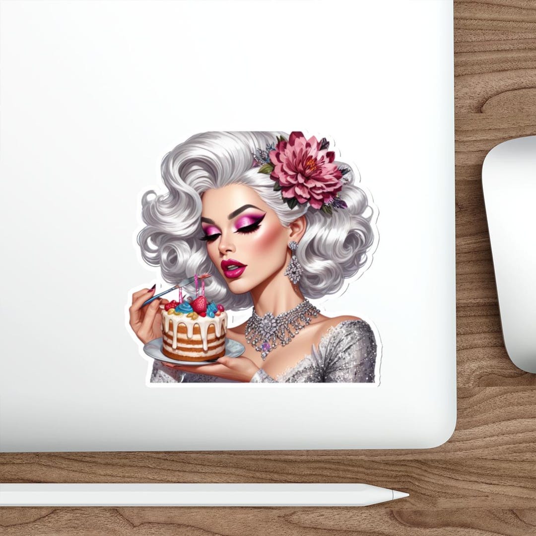 Matte Pin-up Girl Sticker, Decal, Decals for Décor, Kindle, Laptop ...