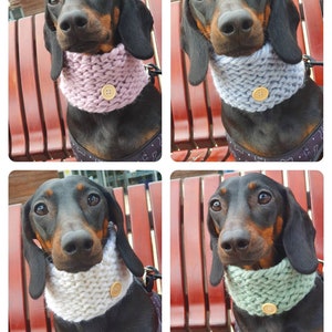 Super chunky handmade dog snood 12 beautiful pastel colours