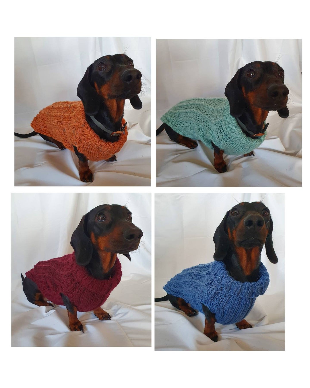 4 Colours Aran Wool Handmade Dog Jumpers Etsy