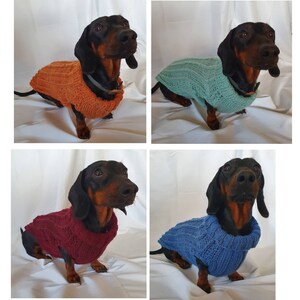 4 colours aran wool handmade dog jumpers