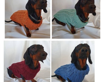 4 colours aran wool handmade dog jumpers