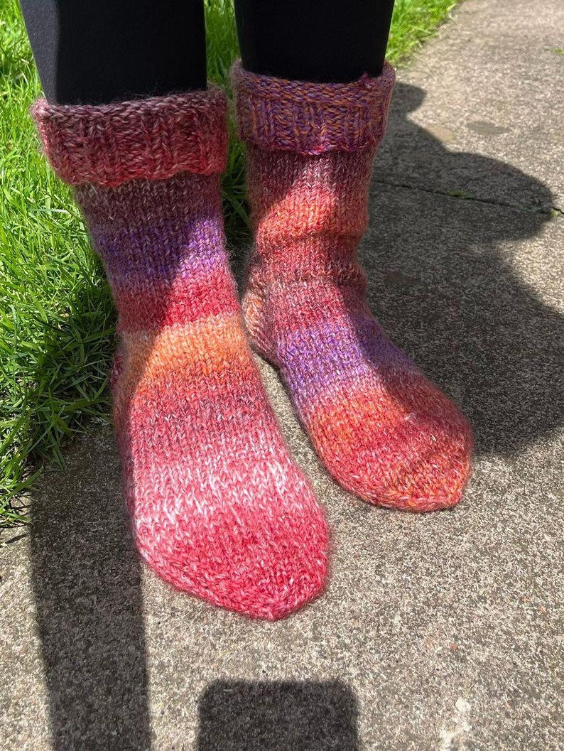 Chaussettes pour maman en laine épaisse super chaudes 59 couleurs image 2