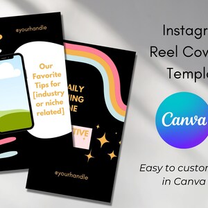 Reel Covers Canva Vorlage | Reels Covers Vorlage | Retro Instagram Walzen Vorlage | Instagram Reels Miniaturbild | Social Media Vorlage