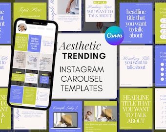 Instagram Carousel Templates | Canva Editable IG Posts (Digital File)