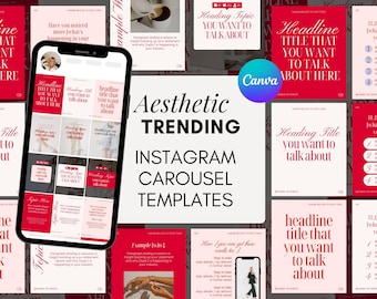 Instagram Carousel Templates | Canva Editable IG Grid (Digital File)