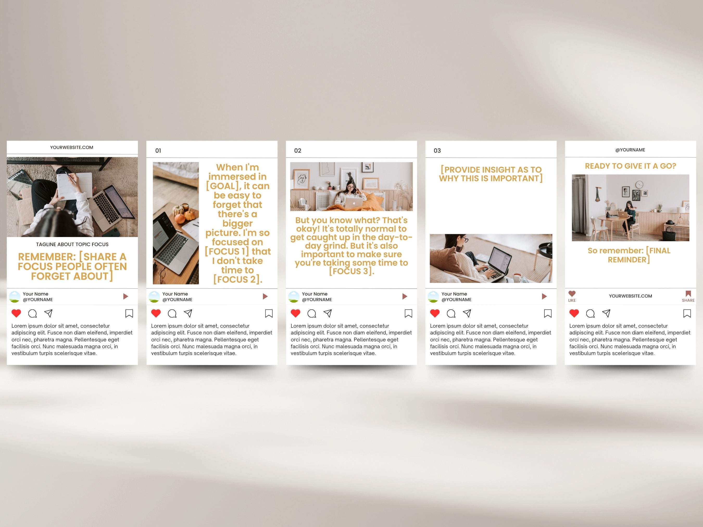 Canva Instagram Carousel Template: Editable Social Media Posts (digital ...