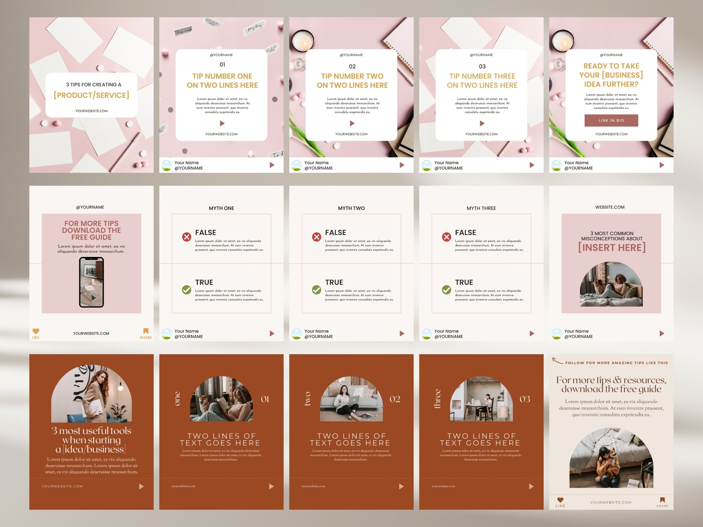 Canva Instagram Carousel Template: Editable Social Media Posts (digital ...