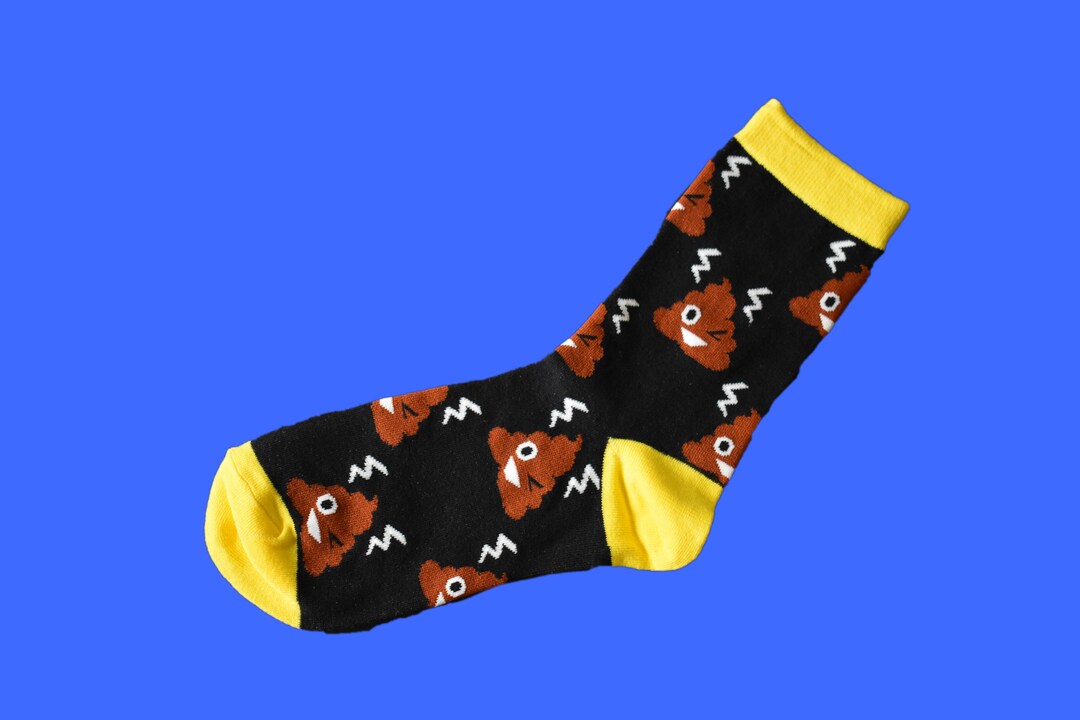 Poop Emoji Socks Shit Happens Socks Doodoo Socks Etsy