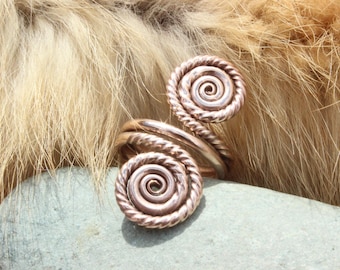 Bronze finger ring, 18 mm, Bronze Age - Iron Age, Hallstatt period, spiral jewelry, spiral ring DT6