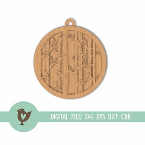 Multilayer svg files, Laser cut files, Christmas ornament SVG