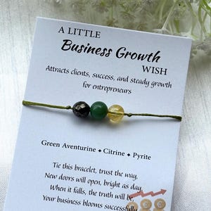 Business Growth Bracelet | Adundance Bracelet with Green Aventurine, Citrine, Pyrite | Wealth & Success Crystal Bracelet