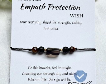 Empath Protection Bracelet: Smoky Quartz, Tourmaline & Tiger Eye