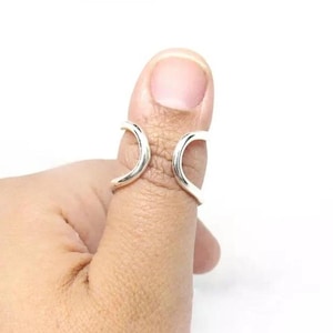 Arthritis finger ring,IP joint ring,silver ring, adjustable brass ring,splint sterling silver ring,thumb ring,designer brass ring