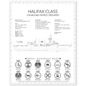 Halifax Class White Poster