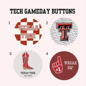 Texas Tech Gameday Buttons
