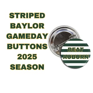 Baylor striped 2025 gameday buttons