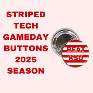 Texas Tech striped 2025 gameday buttons