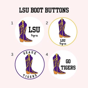 LSU drawn boot buttons