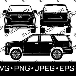 ESCALADE SUV Vector Cricut Silhouette File ai svg pdf eps dxf jpeg png