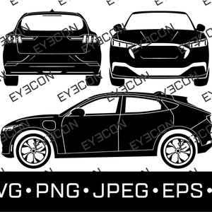 MACH E Vector Cricut Silhouette File ai svg pdf eps dxf jpeg png