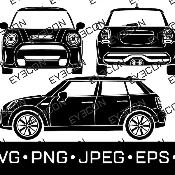 MINI COOPER NEW Car Vector Cricut Silhouette svg ai eps pdf dxf png jpeg