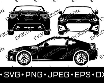 BRZ Car Vector Cricut Silhouette File ai svg pdf eps dxf jpeg png