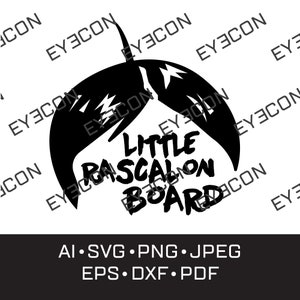 Baby On Board LITTLE RASCAL Decal DIGITAL Vector Cricut Silhouette File ai svg pdf eps dxf jpeg png