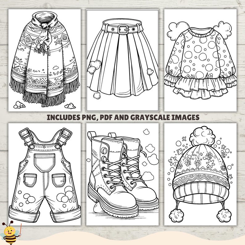 Clothes Coloring Tutorial Clothes Coloring Pages, Clothing Coloring Book, Coloring Sheets for ...
