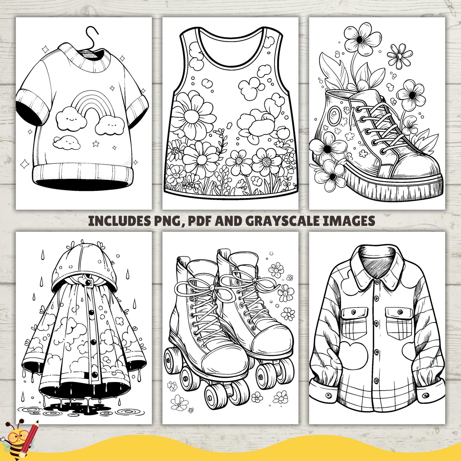 Clothes Coloring Pages, Clothing Coloring Book, Coloring Sheets for ...