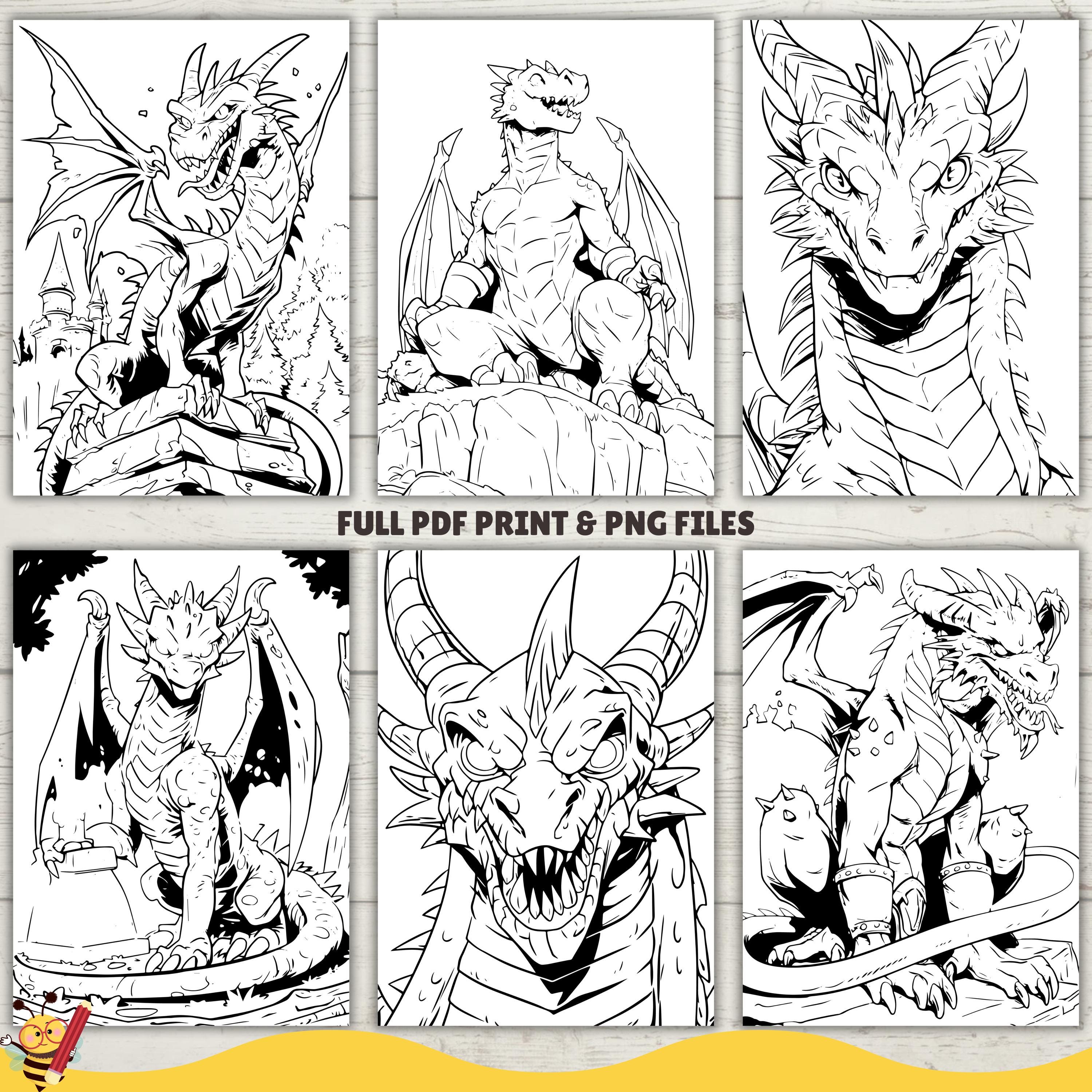 Dnd Dragons Coloring Pages, Dragon Coloring Book, Dungeons and Dragons ...